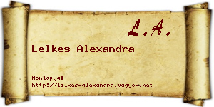 Lelkes Alexandra névjegykártya